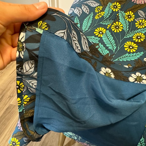 J.Crew Abigail Borg Dress, Multi Color, Size 6, Buttons up the front + waist tie - Picture 7 of 8